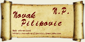 Novak Pilipović vizit kartica